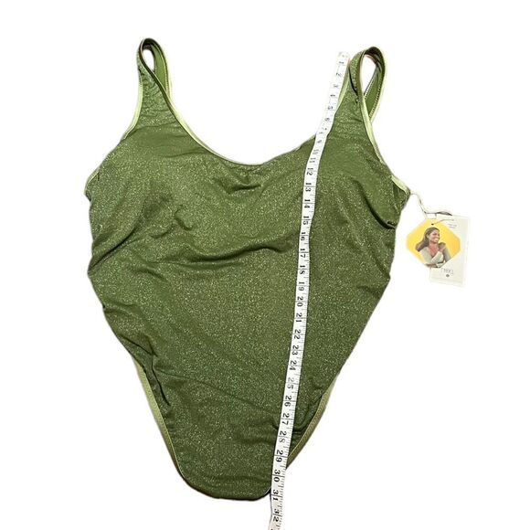 NWT Fe Noel X Target Metallic Green One Piece Bathing Suit, Size XXL - Picture 12 of 13